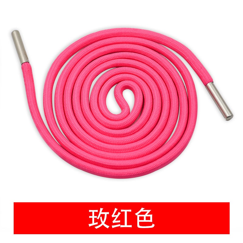 High-End Metal Tip Drawstrings for Hoodies and Pants rose red