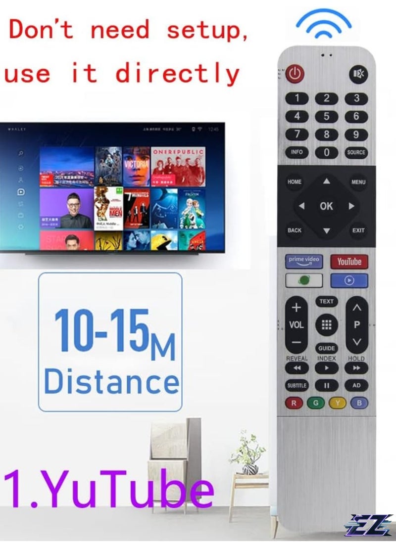 SmartGrist جهاز تحكم عن بعد بديل SmartGrist مناسب لتلفاز Skyworth KUKA S3N/UB5 Android الذكي 539C-268920-W010 TB5000 UB5100 UB550 مع بطارية - Image 2