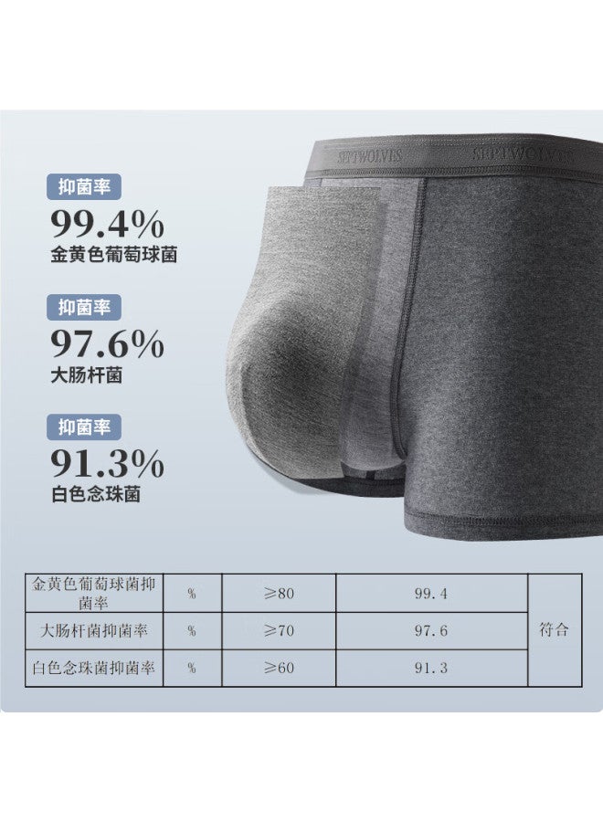 Septwolves Men's Underwear, Boxer Briefs, Pure Cotton, Large Size, Mid-rise Shorts, Solid Color, Men's Trunks, Comfortable Boxer Shorts - Image 5