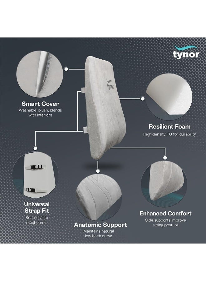 تاينور مسند ظهر كامل من Tynor، رمادي، مقاس موحد، قطعة واحدة - Image 2