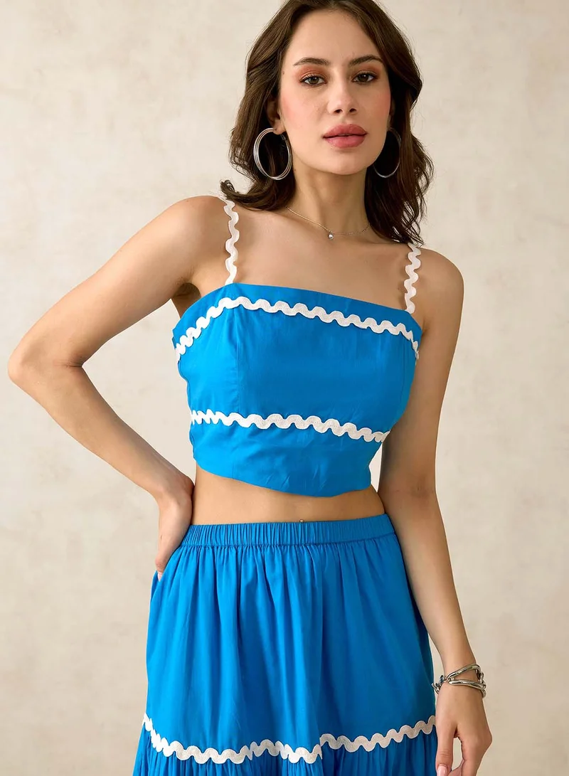 Virgio VIRGIO 100% Cotton Blue Crop Top