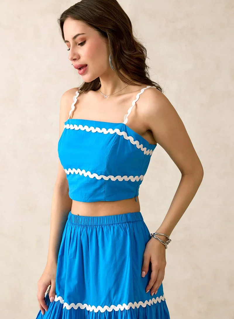 Virgio VIRGIO 100% Cotton Blue Crop Top