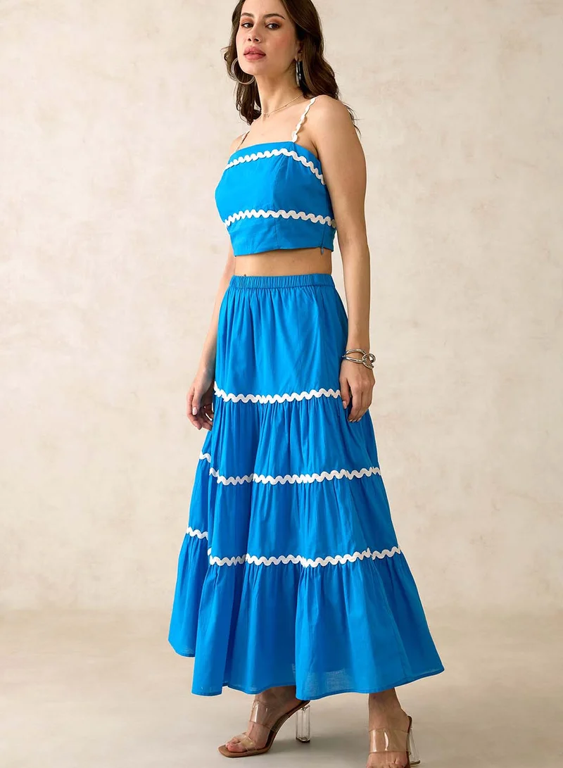 Virgio VIRGIO 100% Cotton Blue Crop Top