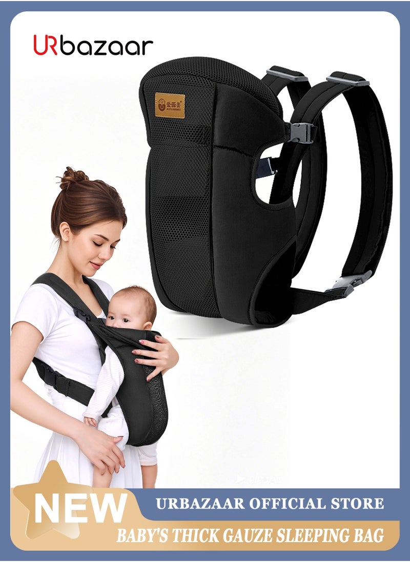 URbazaar Baby Sling Carrier Portable Baby Adjustable Wraps Carrier, Breathable Ergonomic Front Facing/Back Carriers for Newborn Newborn to Toddler 0-15kg, One Size Fits All  - Image 1