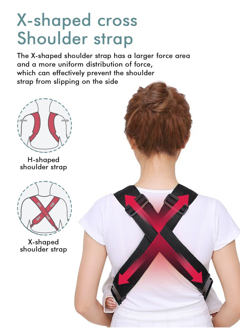 URbazaar Baby Sling Carrier Portable Baby Adjustable Wraps Carrier, Breathable Ergonomic Front Facing/Back Carriers for Newborn Newborn to Toddler 0-15kg, One Size Fits All  - Image 4