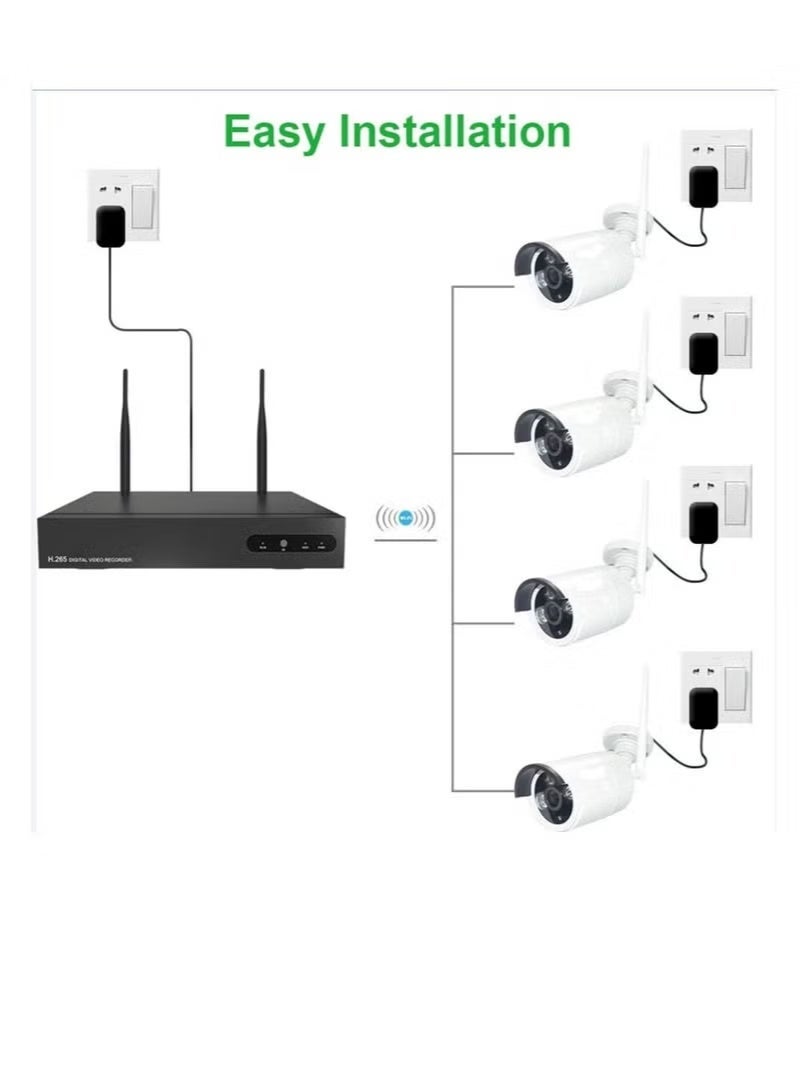 Wireless Security Camera System with 4 Cameras, Night Vision, Motion Detection and Smart Alerts for Home and Business Monitoring - Image 5