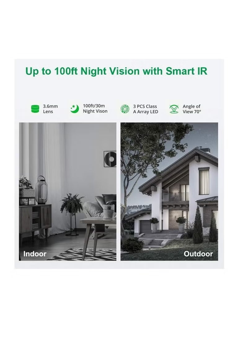 Wireless Security Camera System with 4 Cameras, Night Vision, Motion Detection and Smart Alerts for Home and Business Monitoring - Image 4