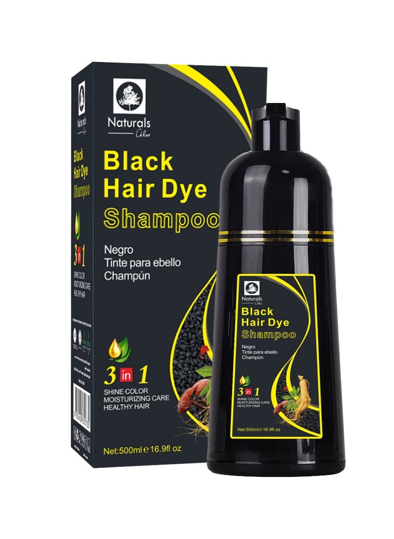 NATURALS Black hair dye shampoo 400ml 