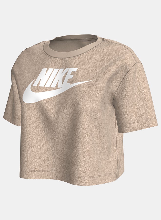 Nike Women's Nike Sportswear Tee Essential Crop Icon Futura - Image 5
