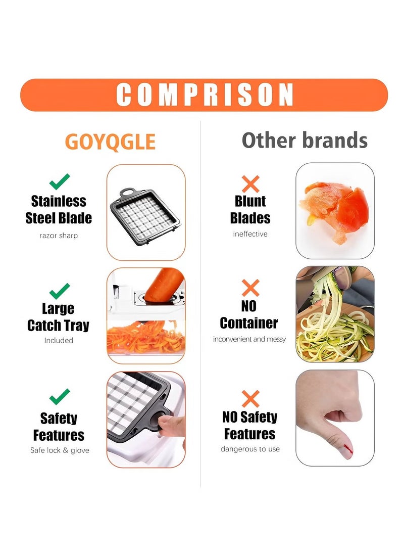ELFSA - 22-Piece Multifunctional Vegetable Chopper Cutter Slicer And Dicer Tool - Image 1