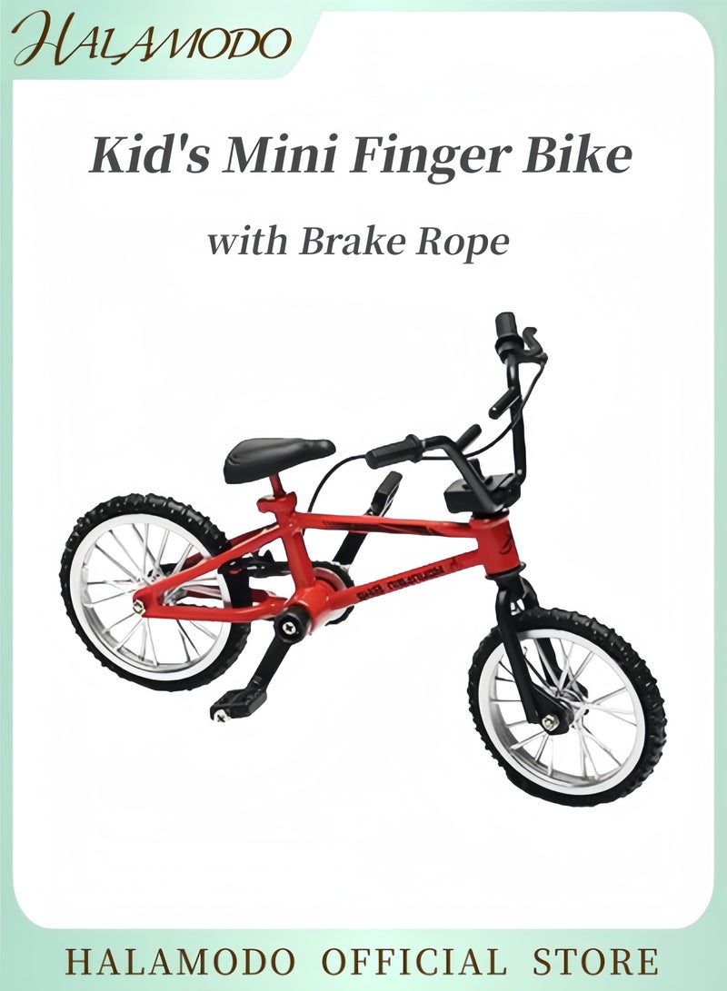 HALAMODO Kid's Mini Finger Bike with Brake Rope Mountain Bike Toys Excellent Functional Miniature Toys Finger Bicycle Bike Model Collections Creative Game Toy Gift for Boys & Girls  - Image 1