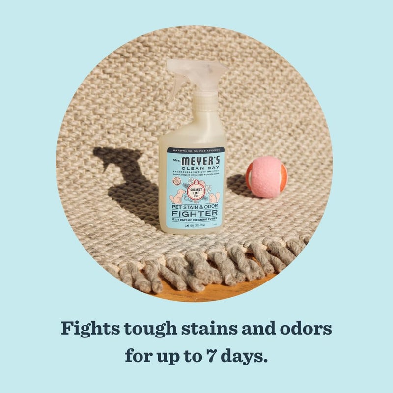 Mrs. MEYER'S CLEAN DAY Pet Stain & Odor Fighter, Coconut Leaf Scent, 16oz - Image 3