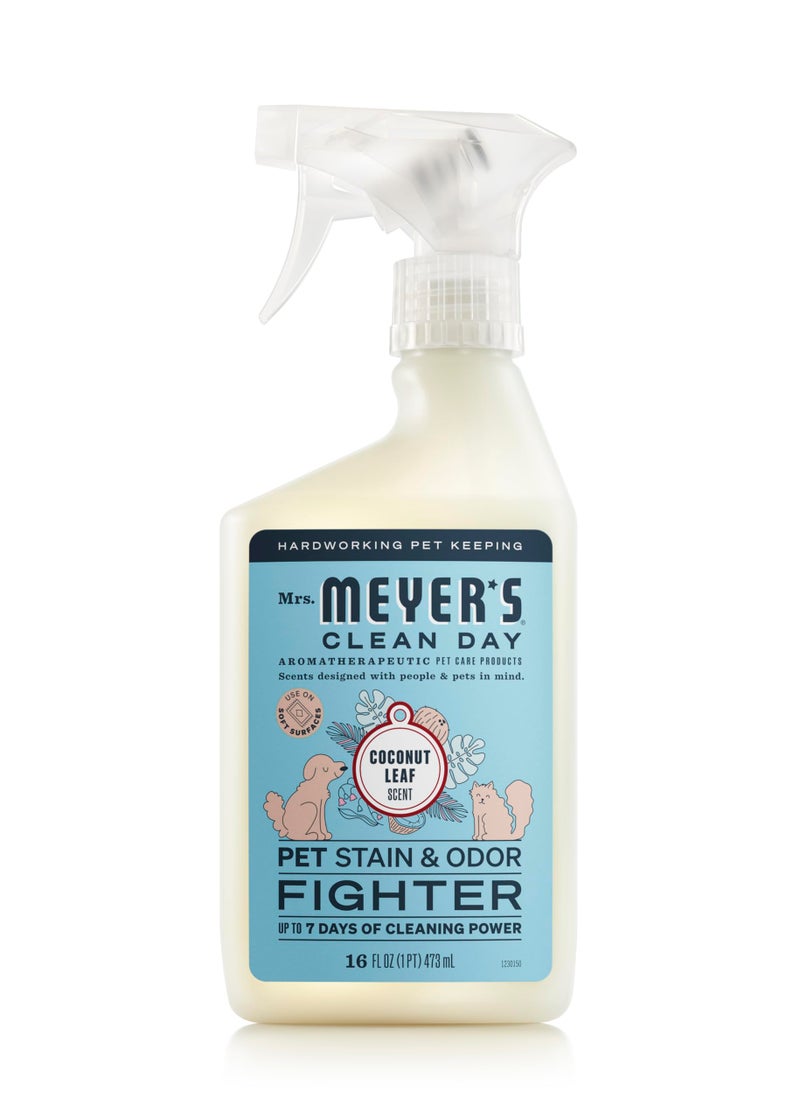Mrs. MEYER'S CLEAN DAY Pet Stain & Odor Fighter, Coconut Leaf Scent, 16oz - Image 1