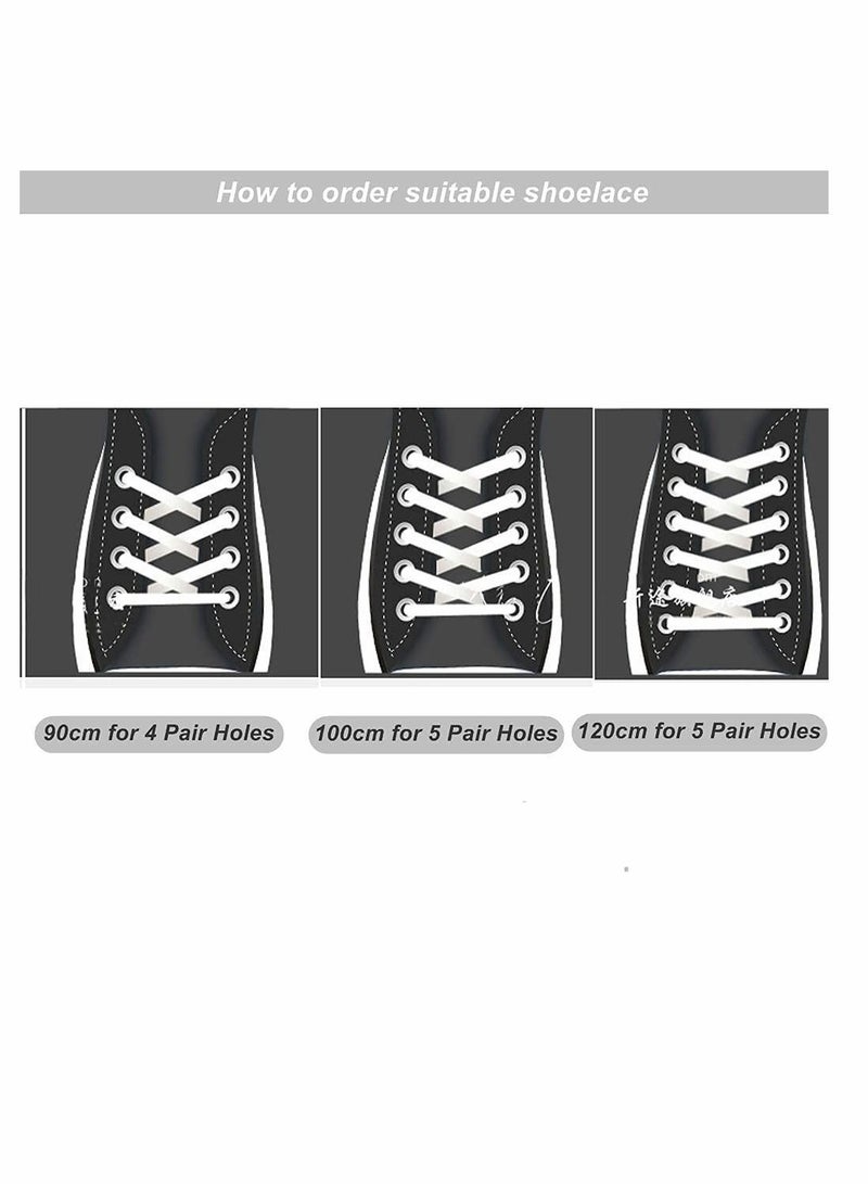 Y&D Flat Shoelace Sport Trainer Shoes Lace For Walking Boots Hiking Trainers Sneakers Shoelaces(8MM 1 Pairs White)  - Image 4