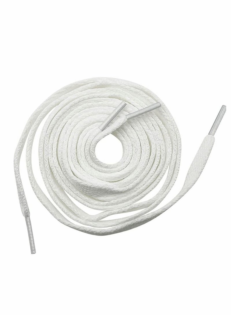 Y&D Flat Shoelace Sport Trainer Shoes Lace For Walking Boots Hiking Trainers Sneakers Shoelaces(8MM 1 Pairs White)  - Image 5