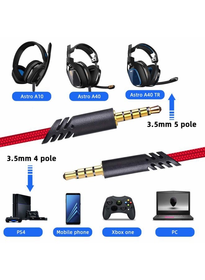 Gogoonike Replacement Astro A40 Cord Volume Control Cable, A10 Headsets Cord Audio Cable for Astro A40TR/A40/A10 Gaming Headsets, Xbox one, PS4 Controller, PC, Most Smartphones (6.5 Feet/2.0 M) - Image 3