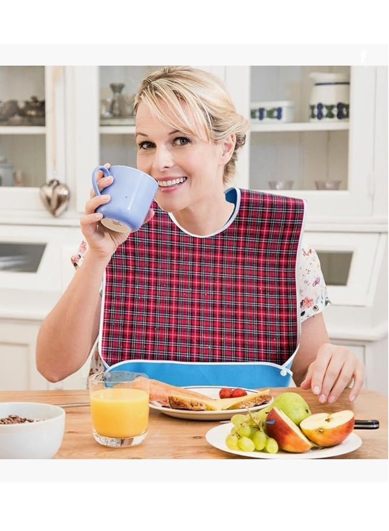 Adult Bibs, Waterproof Eldly Bib, Adult Washable Dining Bibs Mealtime Bib Clothing Protector - Image 4