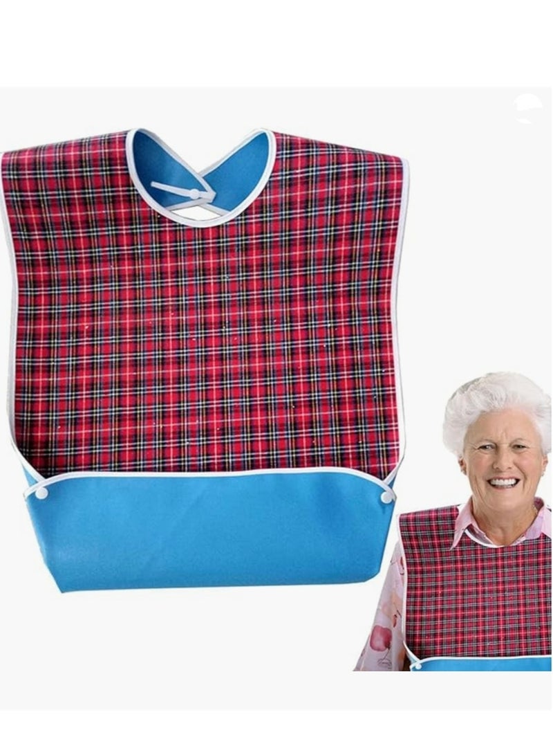 Adult Bibs, Waterproof Eldly Bib, Adult Washable Dining Bibs Mealtime Bib Clothing Protector - Image 5