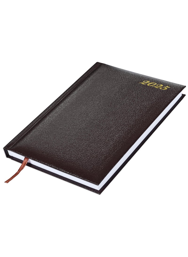 FIS FIS Diary 2025 English (Saturday & Sunday Combined) A5 , Chocolate -FSDI92EN25CH  - Image 1