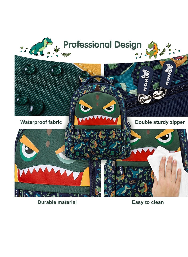 Nohoo Kids 16 Inch School Bag Dino - Green - Image 2