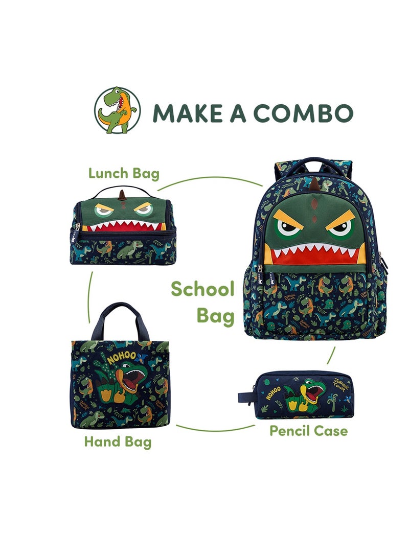 Nohoo Kids 16 Inch School Bag Dino - Green - Image 5