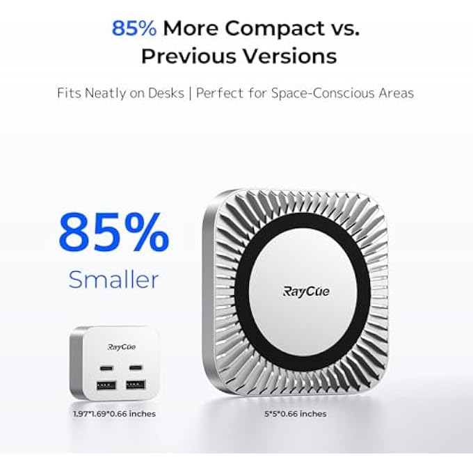 rayihni مينيبك توسيع دوك لماك ميني M4 | محور USB-C بـ 6 منافذ مع محولات مزدوجة بسرعة 10 جيجابت في الثانية، 2 * 10G USB-C/ 2 * 10G USB-A/ قارئ بطاقات SD TF 3.0 | نقل بيانات عالي السرعة وتوصيل متعدد الأجهزة - Image 3