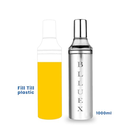 BLLUEX Stainless Steel Oil Dispenser Can Bottle 500 ML | With Nozzle, Dropper & Steel Cap | Cooking Oil Container for Kitchen | Leak Proof Oil Pourer & Pot with Handle - Image 5
