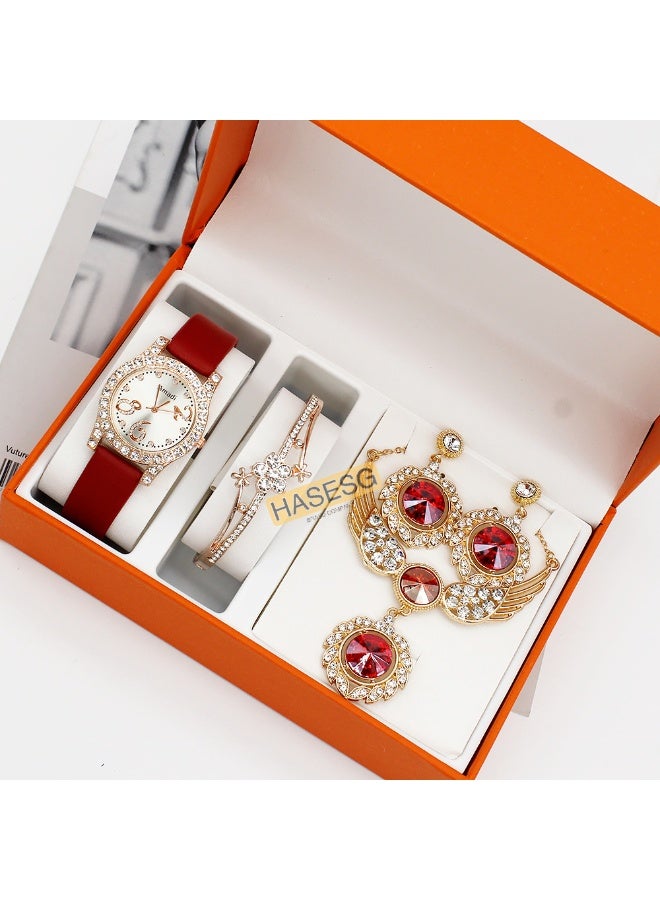 KUYING New Small Fresh Retro Decorative Watch Set 