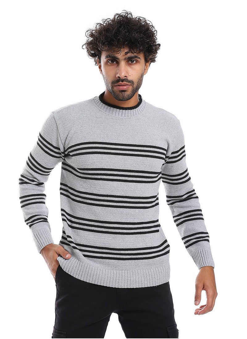 Caesar - Wool Mens Pullover With Multi Design - Image 1