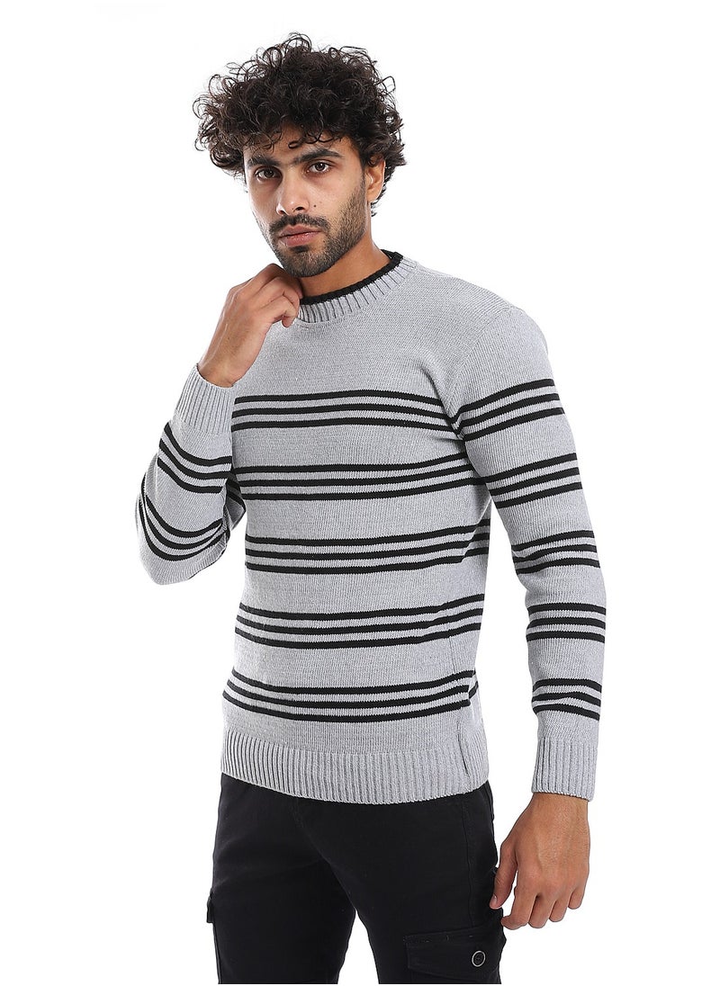 Caesar - Wool Mens Pullover With Multi Design - Image 1