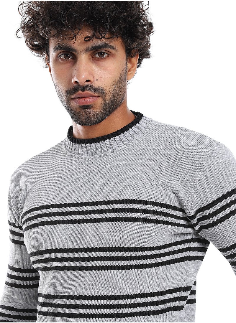 Caesar - Wool Mens Pullover With Multi Design - Image 1