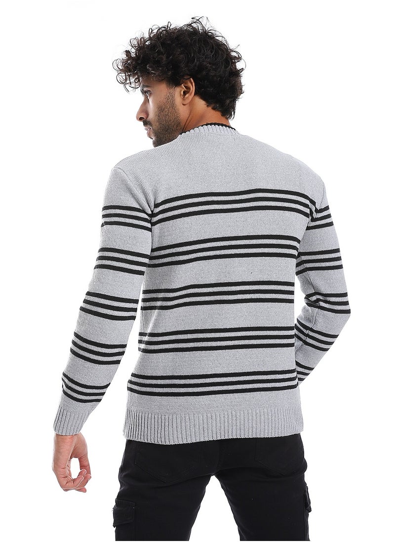 Caesar - Wool Mens Pullover With Multi Design - Image 1