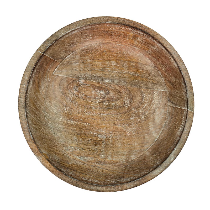 House of Sajja Wooden Serving Bowl for Fruits and Snacks in White Inlay Work - Image 3