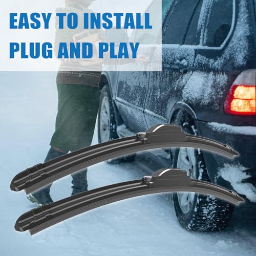CJPPPZIW Windshield Wipers-24 Inch+19 Inch Replacement for 1995 1996 1997 1998 1999 2000 2001 2002 Honda Accord Wiper Blades for My Car,Quality Front Windshield Wiper Blades(Set of 2) - Image 5