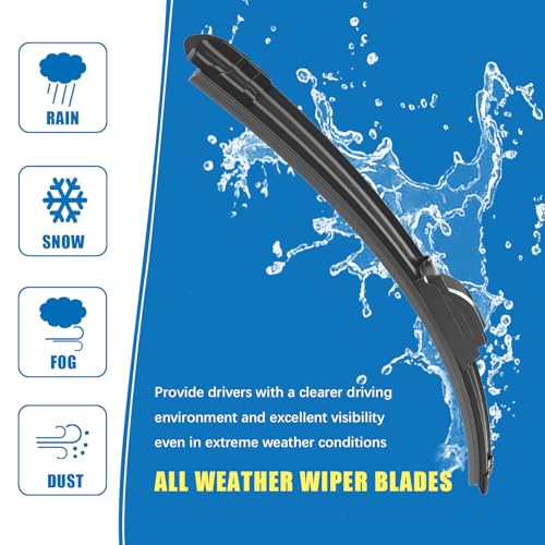 CJPPPZIW Windshield Wipers-24 Inch+19 Inch Replacement for 1995 1996 1997 1998 1999 2000 2001 2002 Honda Accord Wiper Blades for My Car,Quality Front Windshield Wiper Blades(Set of 2) - Image 2