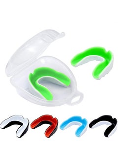 Arabest 5 Pack Youth Mouth Guard Sports Mouth Guard Mouthguard Gumshield for Kids Double Colored Kids for Football Basketball Boxing MMA Hockey with Free Case  - Image 1