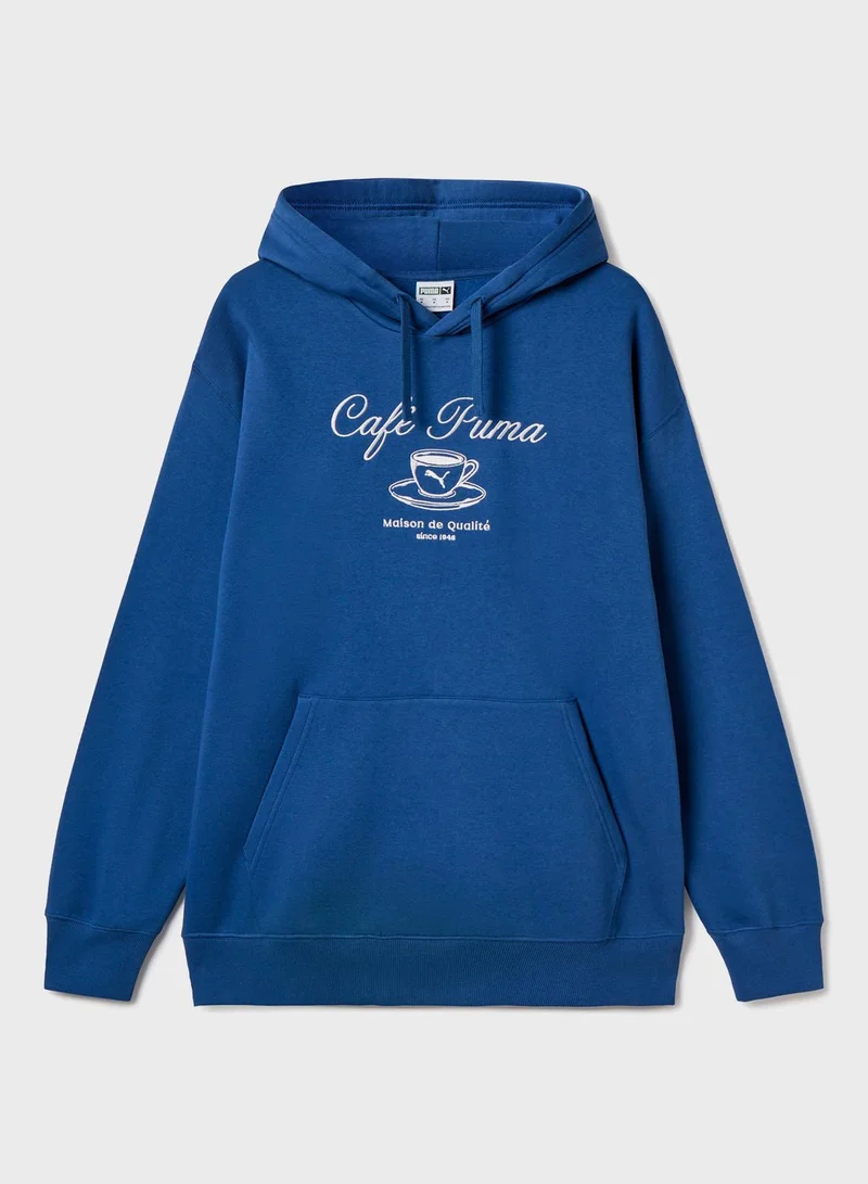 PUMA Cafe Fleece Hoodie