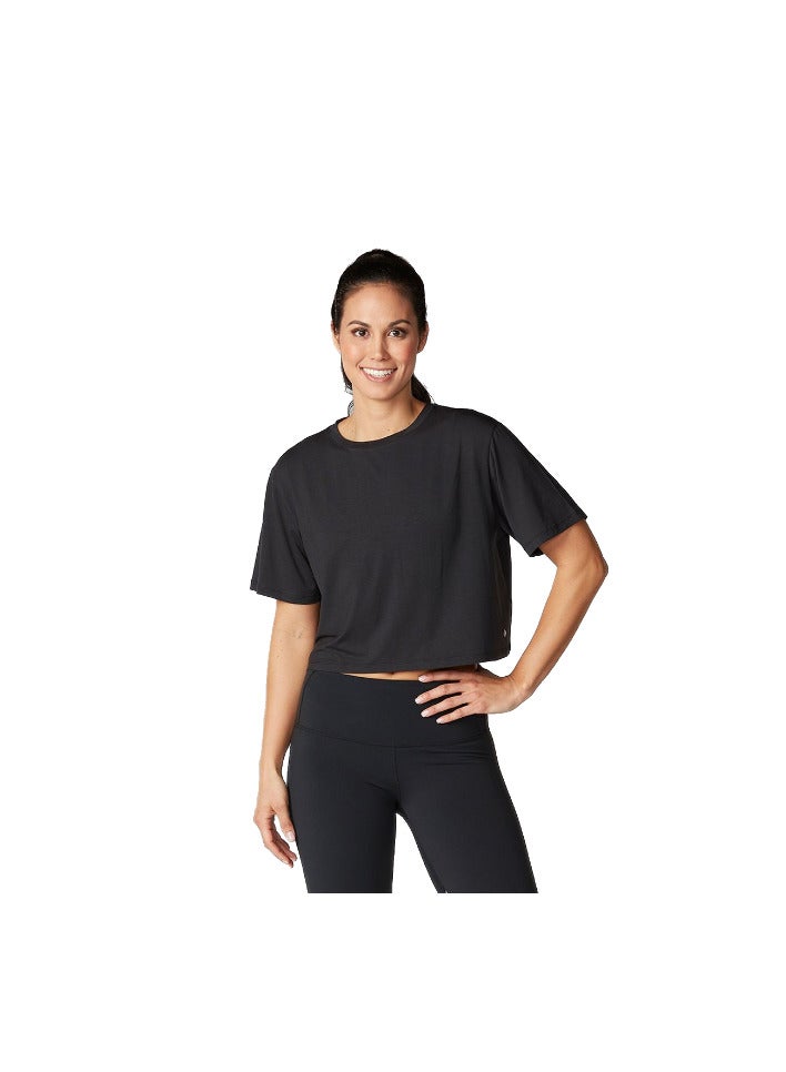 TAVI CROP TEE EBONY - Image 1