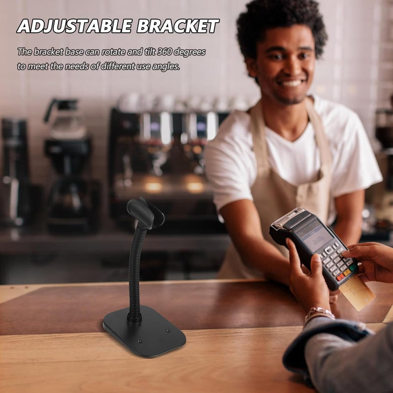 Kisangel Universal Handheld Barcode Scanner Stand Bracket Plastic Holder Adjustable Scanner Support for Supermarket and Warehouse Use - Image 5