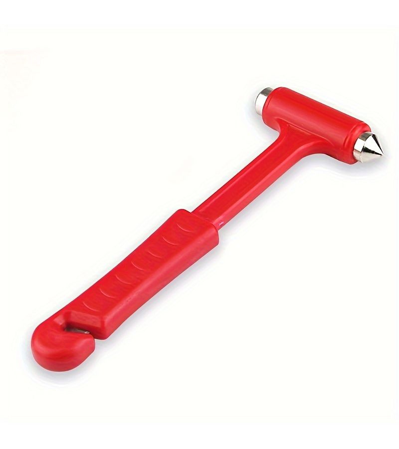 Emergency 2 In 1 Car Safety Hammer Seatbelt Cutter Window Breaker Red - Image 2