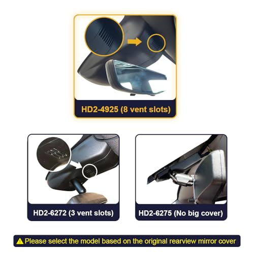 FITCAMX كاميرا داش فيت كام إكس أمامية 2160P + خلفية 1080P لسيارة شيفروليه تاهو 2021-2025 LS LT RST Premier Z71 High Country (HD2-4925) مع خاصية التعتيم التلقائي، تصميم OEM، فيديو مزدوج بدقة HD، واي فاي وتطبيق، تسجيل متكرر، حساس G، 128GB - Image 3