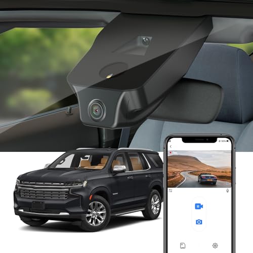 FITCAMX كاميرا داش فيت كام إكس أمامية 2160P + خلفية 1080P لسيارة شيفروليه تاهو 2021-2025 LS LT RST Premier Z71 High Country (HD2-4925) مع خاصية التعتيم التلقائي، تصميم OEM، فيديو مزدوج بدقة HD، واي فاي وتطبيق، تسجيل متكرر، حساس G، 128GB - Image 5