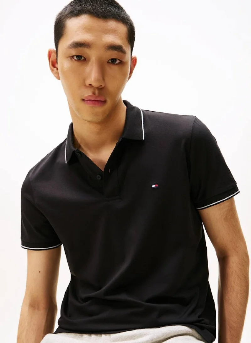 TOMMY HILFIGER Black Performance TH Flex Regular Polo Shirt for Men | Best Price UAE