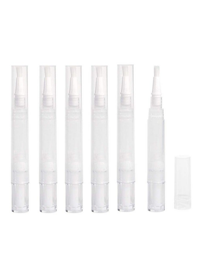 Teensery 6 Pcs 3Ml Transparent Empty Twist Pens With Brush Tip Nail Oil Pen Cosmetic Lip Gloss Container Applicators Eyelash Growth Liquid Tube  - Image 1
