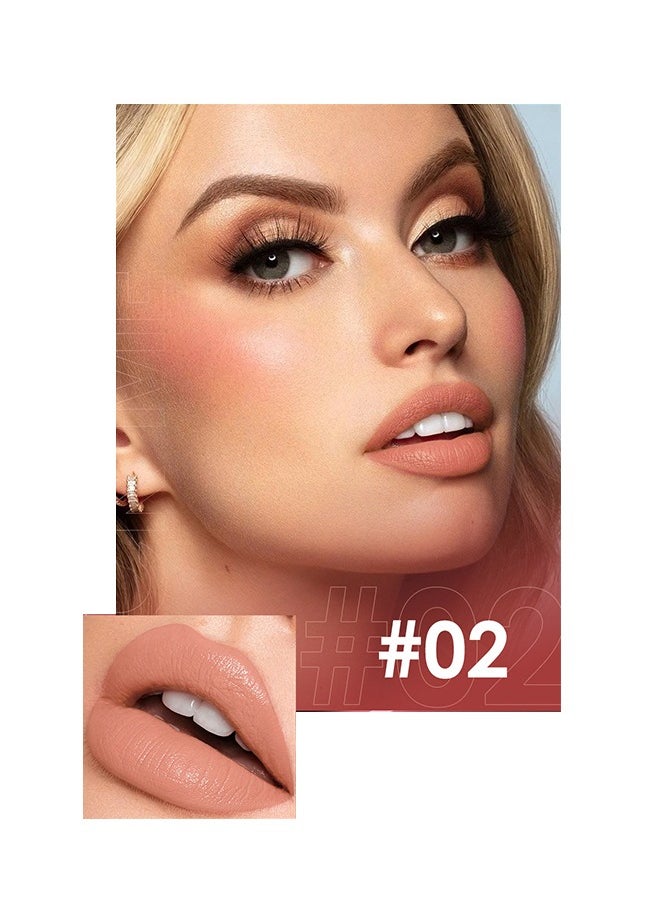LANGMANNI - Intense Wear Matte Lip Stick,Nude Lipstick Velvet Lip Gloss Lip Stain Long Lasting Waterproof Nude Lipstick,Can Let Your Lip Look Fuller,Works Great For Aging Or Thinning Lips(02#) - Image 1