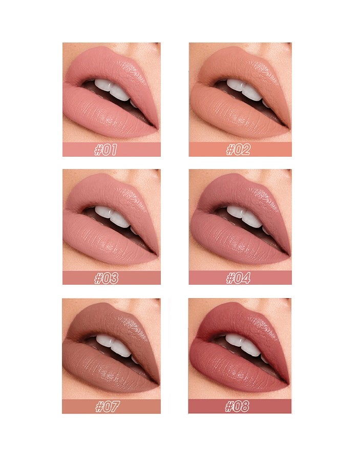 LANGMANNI - Intense Wear Matte Lip Stick,Nude Lipstick Velvet Lip Gloss Lip Stain Long Lasting Waterproof Nude Lipstick,Can Let Your Lip Look Fuller,Works Great For Aging Or Thinning Lips(02#) - Image 1
