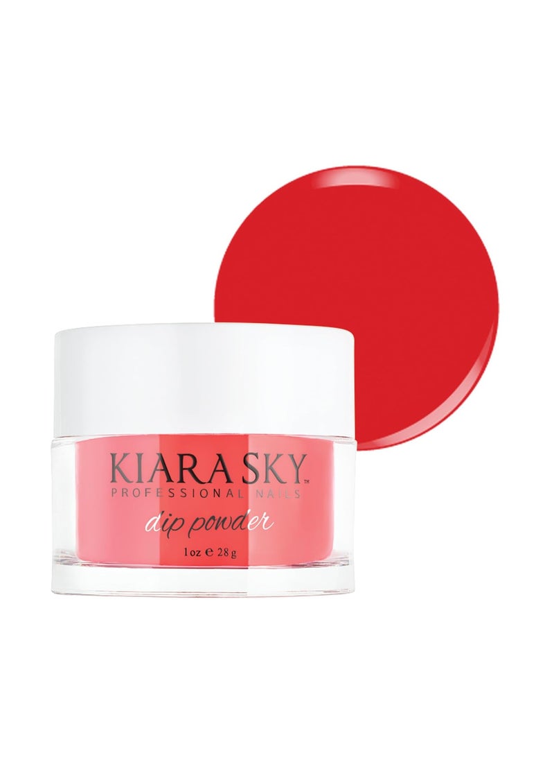 KIARA SKY - Kiara Sky Long Lasting Nail Dip Powder Red Tones 1 oz, Danger - Image 1
