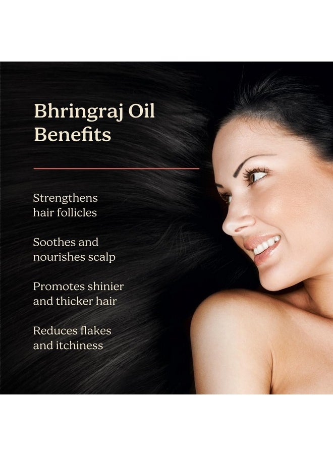 Life & Pursuits - Bhringraj Hair Growth Oil 100 Ml, Natural Ayurveda Scalp Therapy For Men & Women| Rosemary, Amla, Hibiscus, Tea Tree & Coconut| Reduces Itchiness & Dryness| Nourishes Damaged Hair - Image 1