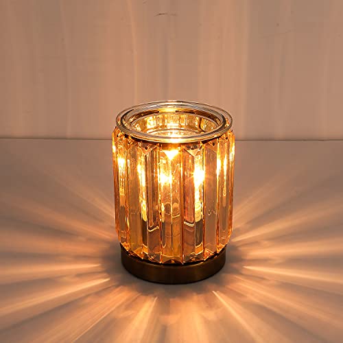 Leyoue Melting Heater Electric Burning Wax Burner Electric Essential Oil Warmer Incense Wax Melt Warmer Night Light Aroma Decorative Lamp for Gifts & Decor(Golden) - Image 3