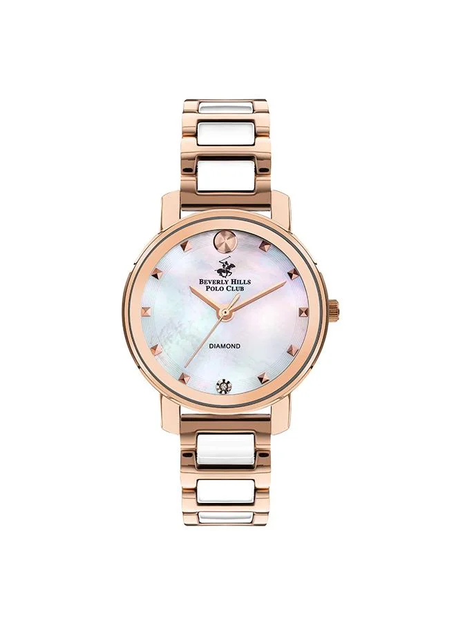 بيفرلي هيلز بولو كلوب Beverly Hills Polo Club BP3349X.420 Women Analog Display Watch & Ceramic / Metal Strap Rose Gold